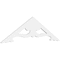 Ekena Millwork Pitch Cornelia Architectural Grade PVC Gable Pediment, 60"W x 17 1/2"H x 1"P (7/12) GPP060X018X100CRN - alternate 1